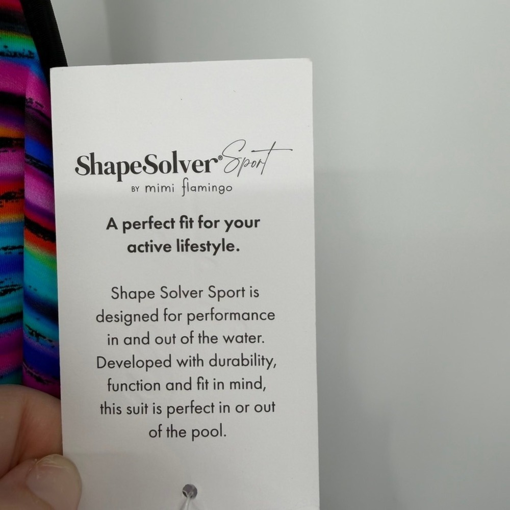 ShapeSolver Sport Skirted One Piece Women Size 12 Multi Color Chlorine Resistant - Picture 4 of 9